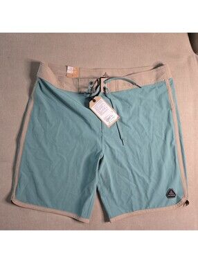 prAna High Seas Board Shorts Men's 36 UPF 50+ Swim Trunks Aloha Beach M3HSEA116